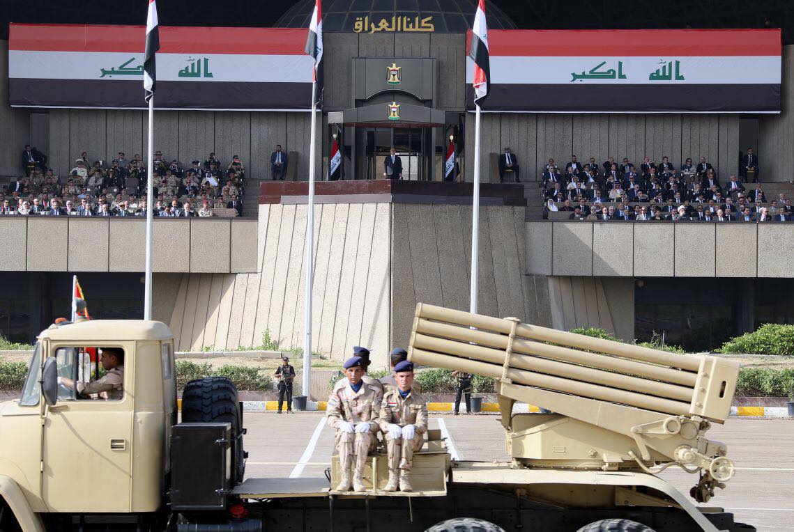 Iraq celebrates victory over the Islamic State (IS)  with a military parade in Baghdad, July 15, 2017. (Photo: Iraqi Prime Minister’s Press Office)